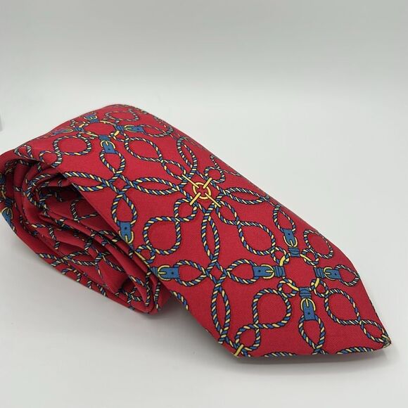 Hermes 100% Silk Equestrian Theme Tie - 796 HA - Picture 5 of 5